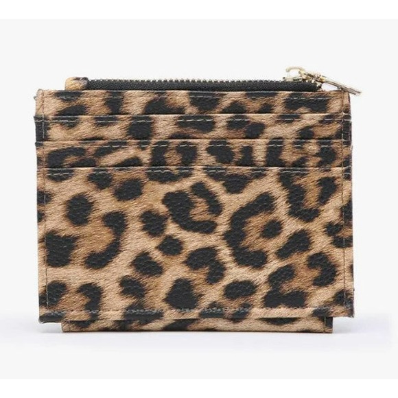 Rose Cheetah Print Mini Snap Wallet/Card Holder - Picture 2 of 4